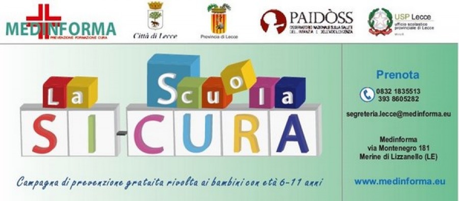 “La Scuola Si-Cura”, aderiscono i Poli 1 e 3 di Galatina