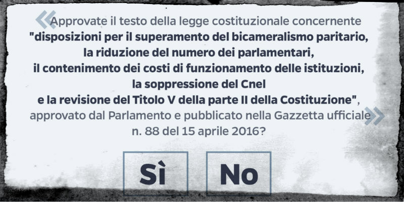 SI o NO? Si vota dalle ore 7 alle ore 23