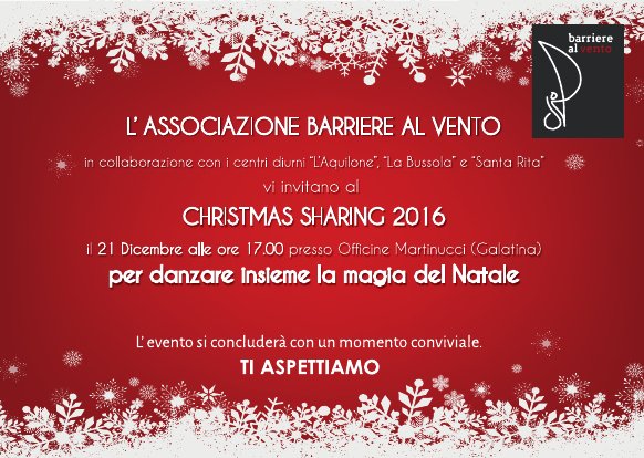 Christmas Sharing 2016 alle Officine Martinucci