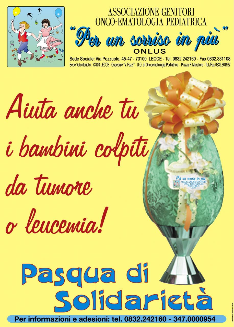 Le uova di Pasqua 'Per un sorriso in più'