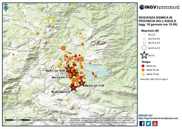 Oltre 100 scosse di terremoto nel Centro Italia