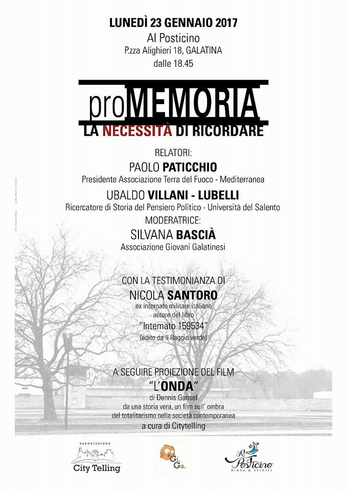 “proMemoria, la necessità di ricordare”