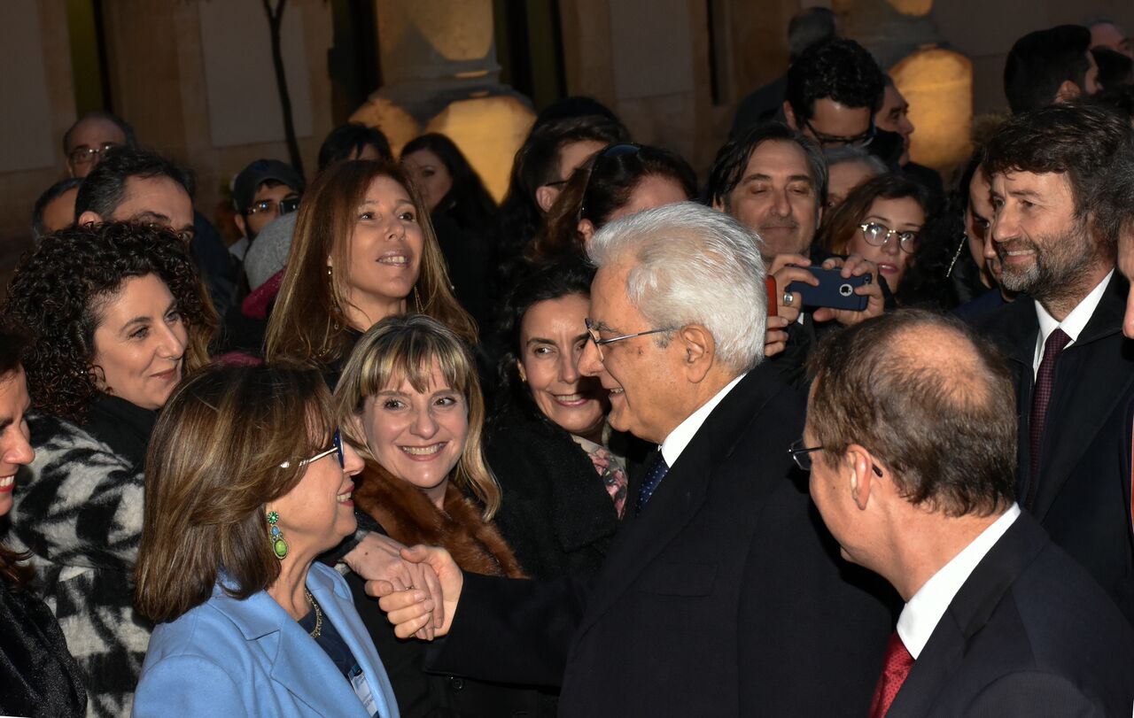 Sergio Mattarella inaugura l'albo d'onore di Unisalento