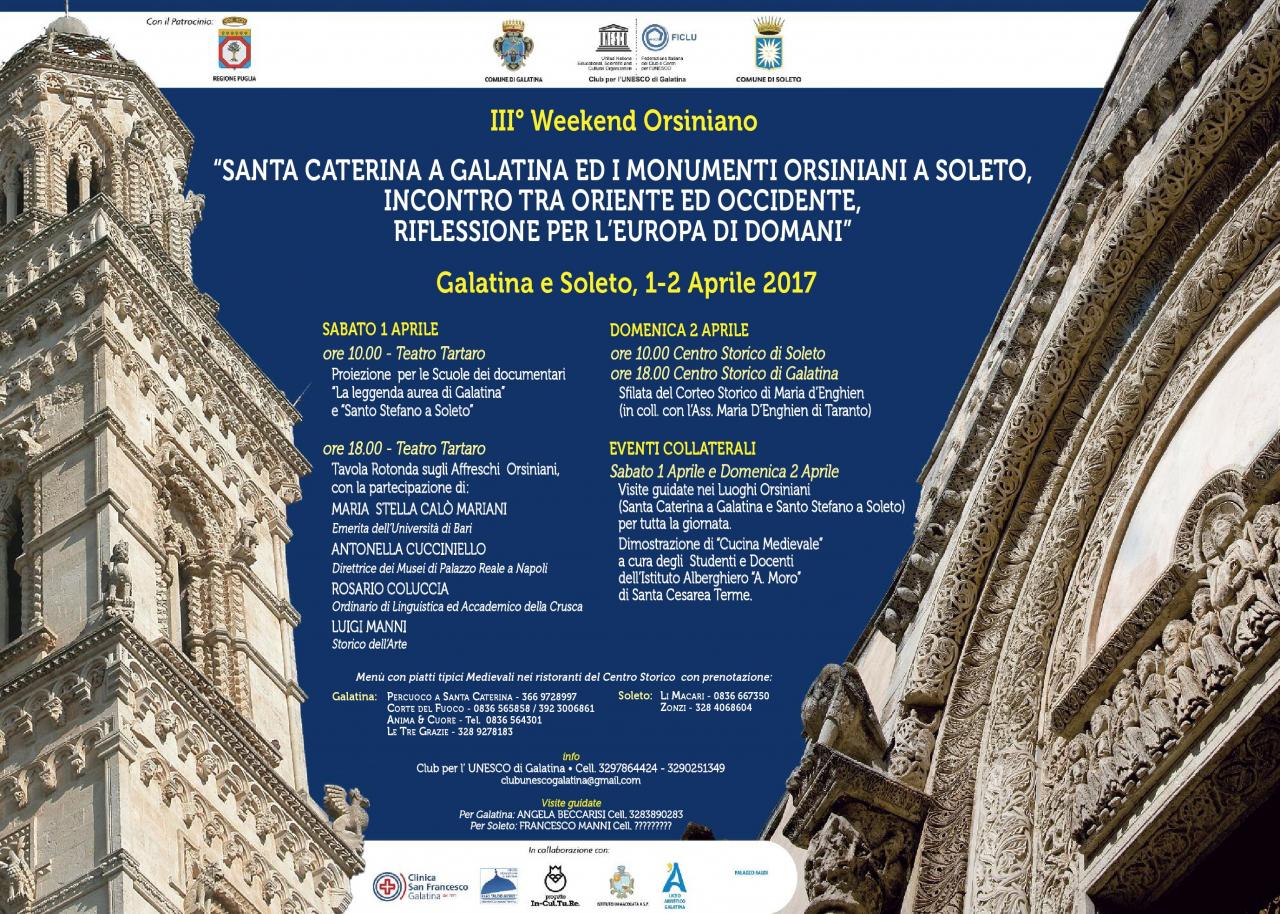 Galatina e Soleto verso il weekend orsiniano