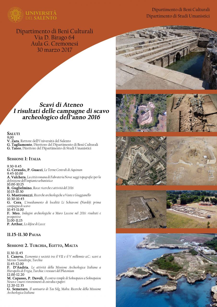 Unisalento presenta gli scavi archeologici fatti in Turchia e nel Salento