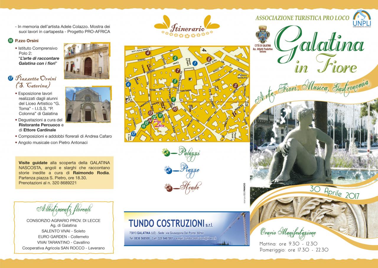 Il 30 aprile Galatina in fiore 2017
