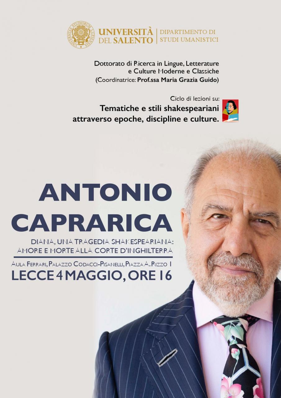 Antonio Caprarica  all'Università del Salento per parlare di Lady Diana