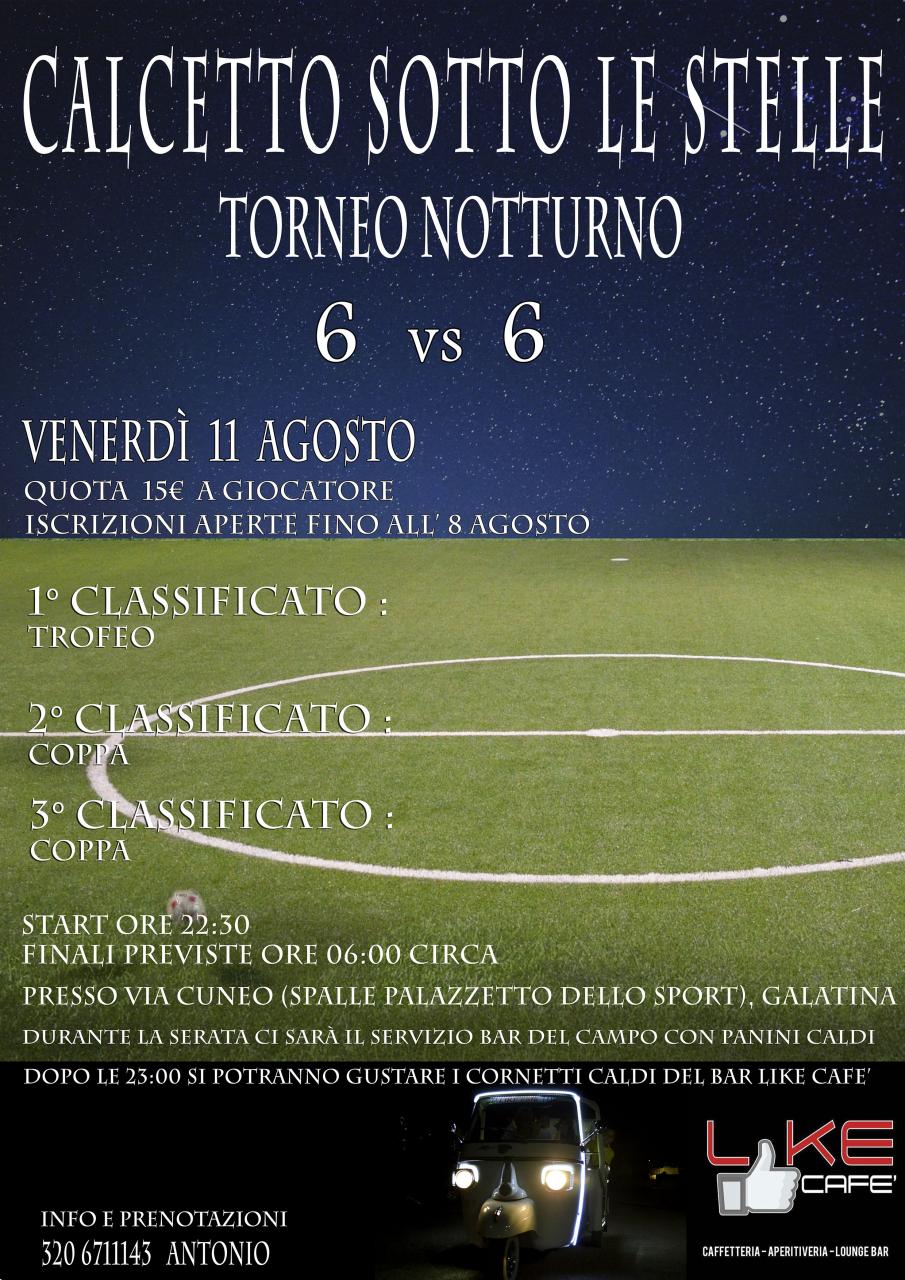 A Galatina un torneo di calcetto sotto le stelle A Galatina un torneo di calcetto sotto le stelle