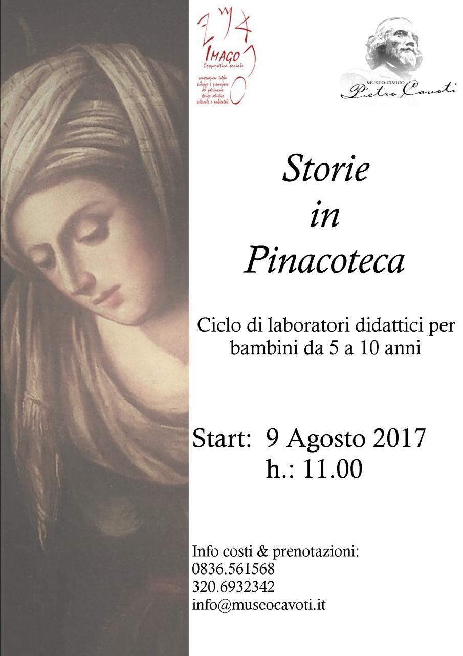 "Storie in Pinacoteca", al via il laboratorio estivo del Museo Cavoti a Galatina "Storie in Pinacoteca", al via il laboratorio estivo del Museo Cavoti a Galatina