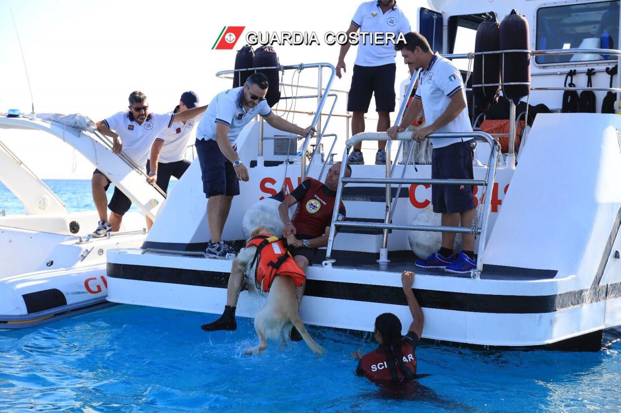 Anche a Gallipoli il soccorso in acqua con i cani