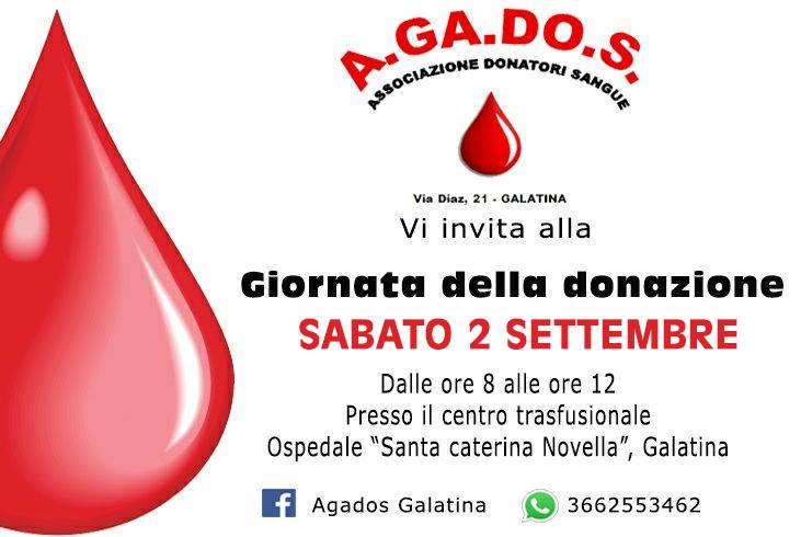 "Una goccia di vita per la vita!" "Una goccia di vita per la vita!"