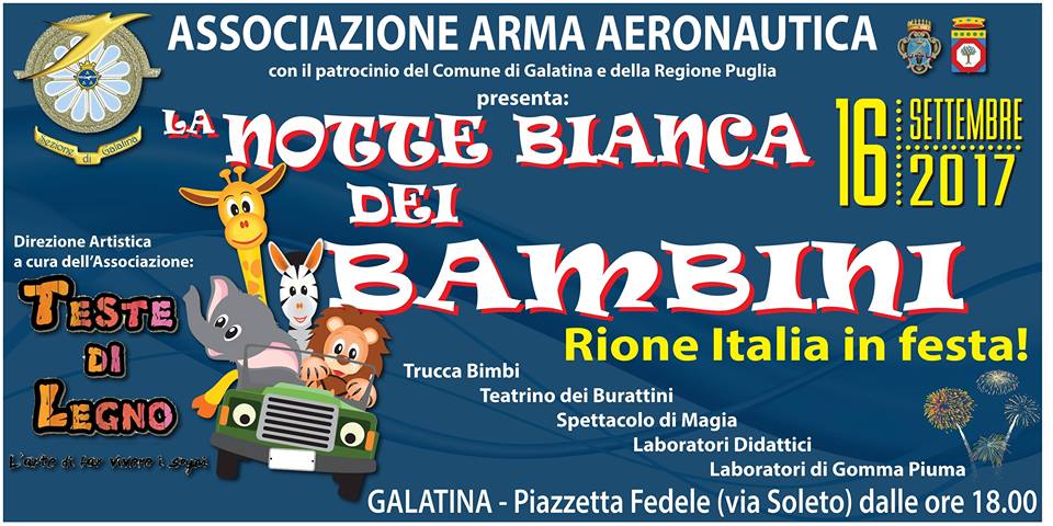 “La notte bianca dei Bambini&quot; nel Rione Italia a Galatina