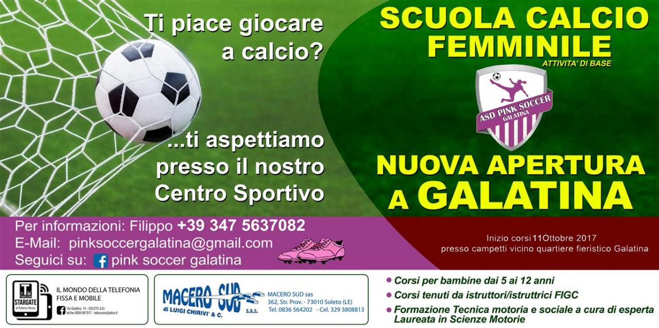 A Galatina la prima scuola di calcio femminile del Salento