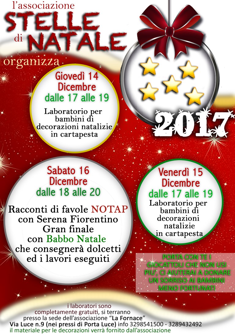 A Galatina un laboratorio di decorazioni natalizie per i bambini