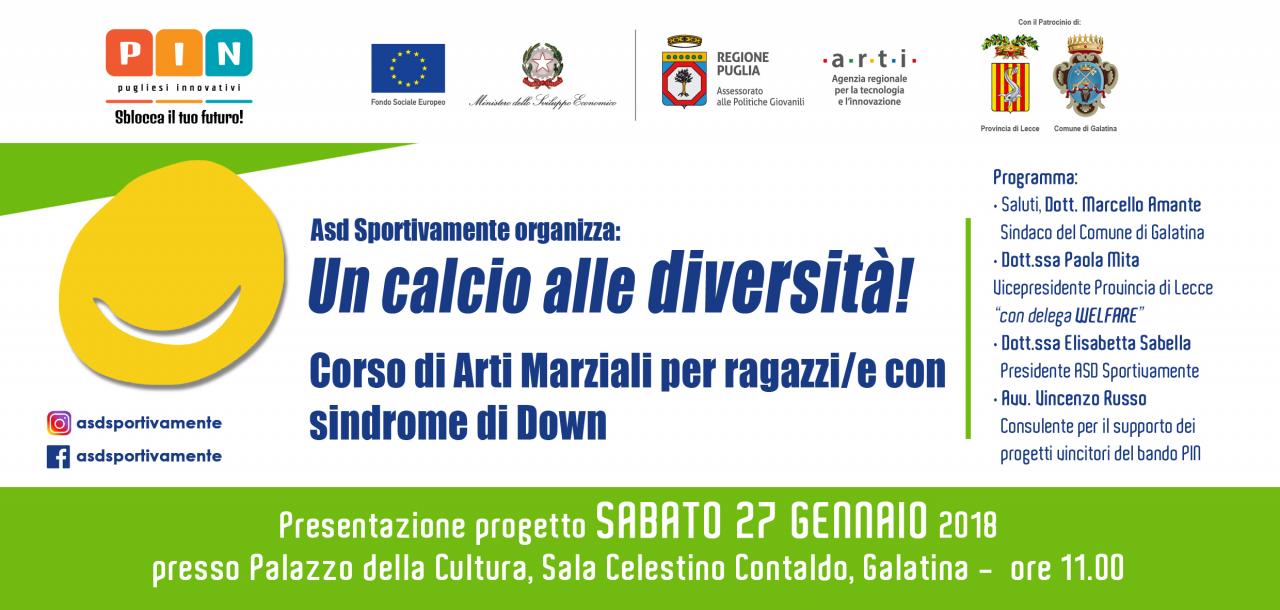 “Un calcio alle diversità – corso di arti marziali per soggetti con sindrome di Down”