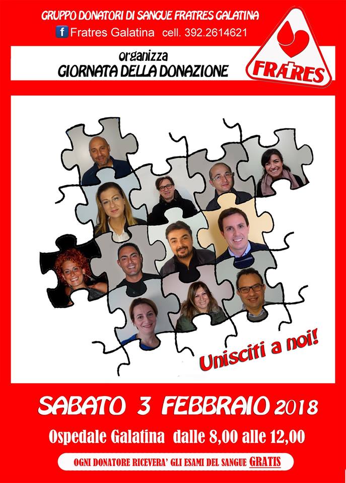 &quot;Il sangue dona vita. Donalo!&quot;