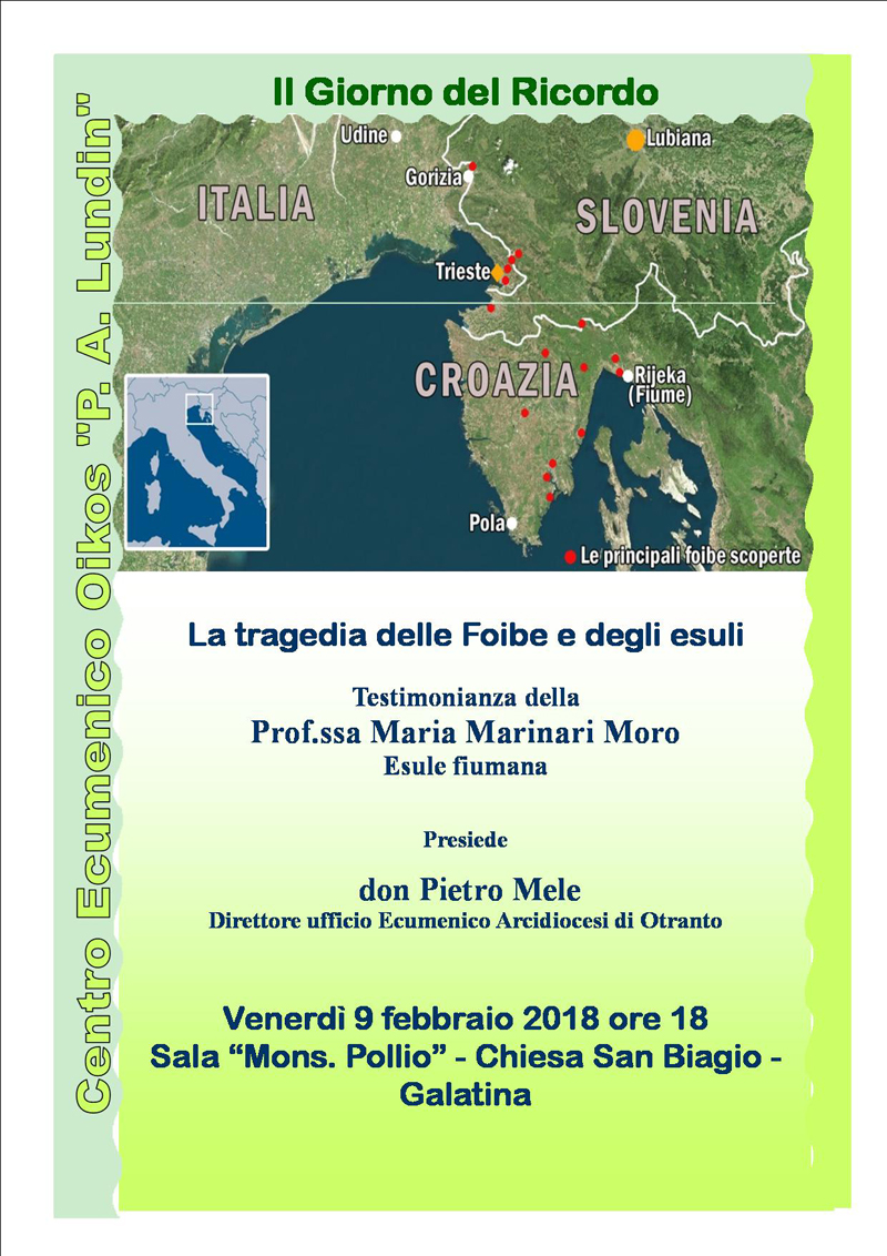 Il ricordo dei massacrati nelle foibe Il ricordo dei massacrati nelle foibe