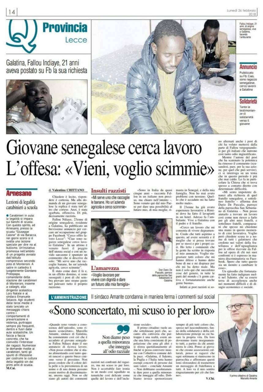 "L'immigrazione è una risorsa e non un pericolo"