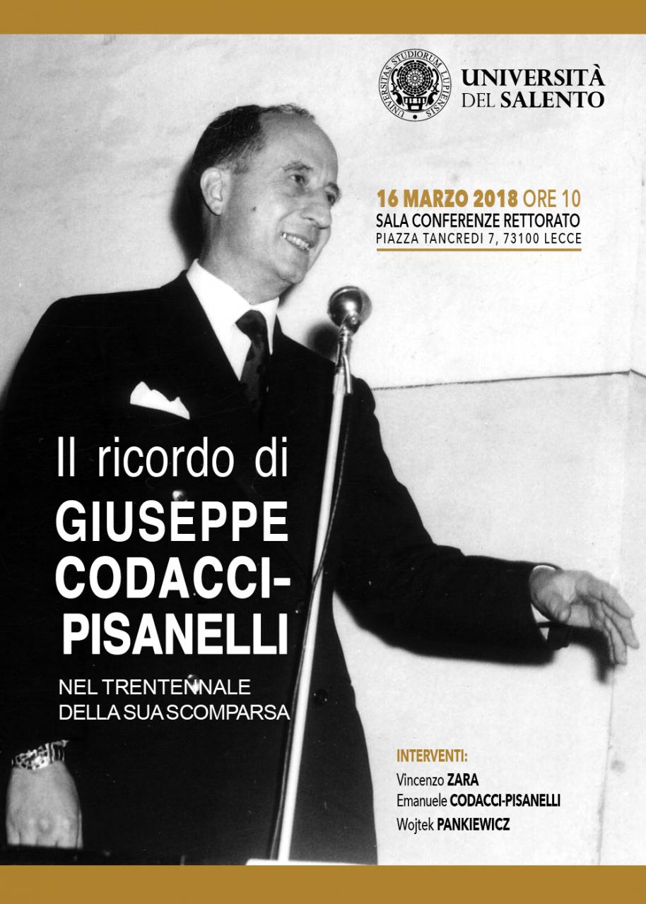 Unisalento ricorda Emanuele Codacci Pisanelli