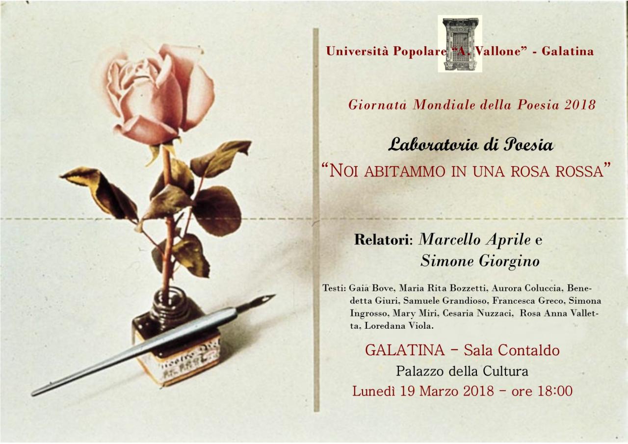 "Noi abitammo in una rosa rossa"