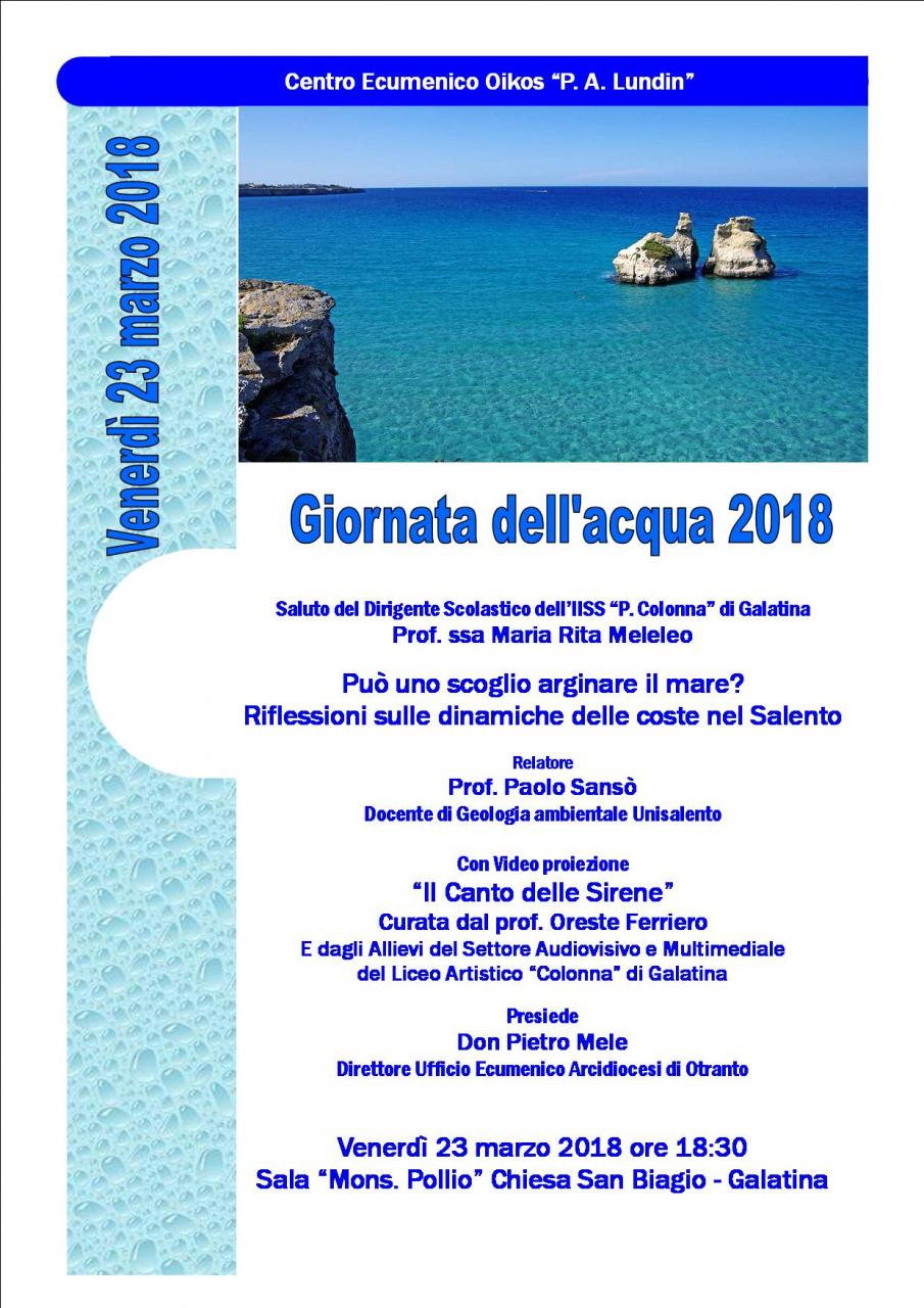 "Può uno scoglio arginare il mare? Riflessioni sulle dinamiche delle coste del Salento" "Può uno scoglio arginare il mare? Riflessioni sulle dinamiche delle coste del Salento"