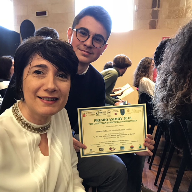 Il “Premio Asimov per l’editoria scientifica divulgativa” ad uno studente dello Scientifico di Galatina
