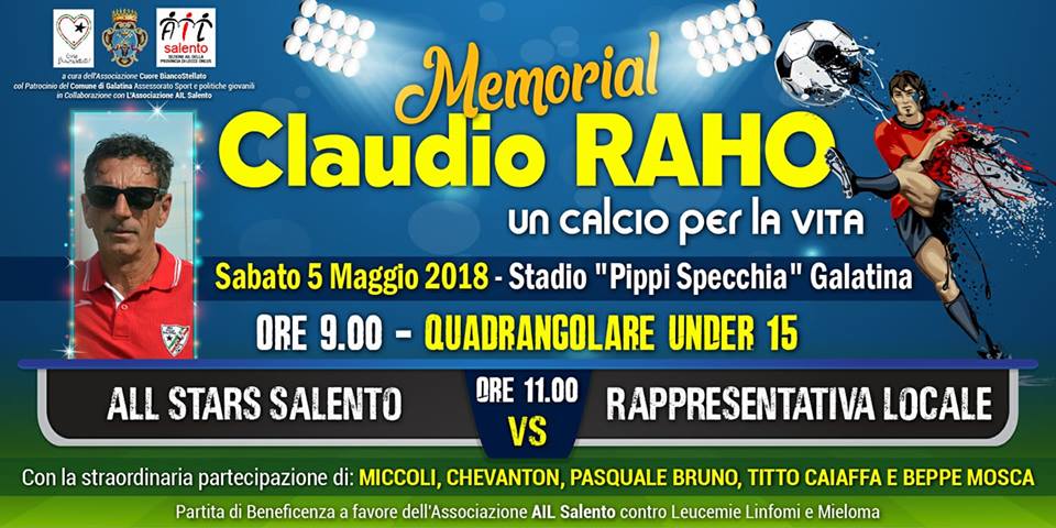 "1° Memorial Claudio Raho" "1° Memorial Claudio Raho"