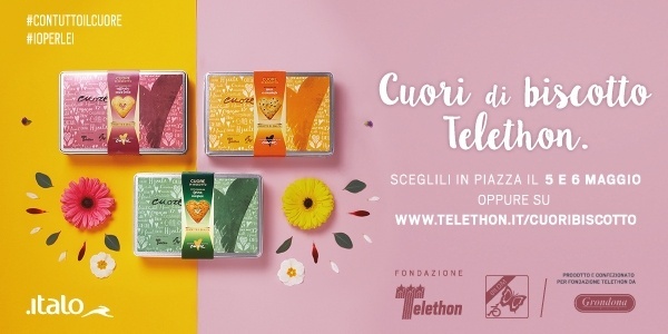 I Cuori di biscotto nelle piazze per Telethon