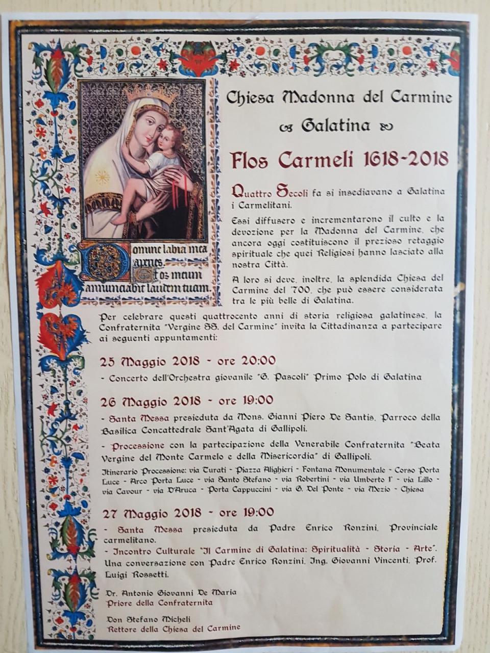 I Carmelitani a Galatina, 400 anni di storia