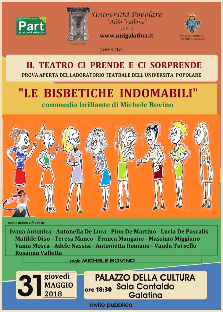 Con "Le bisbetiche indomabili" l'Università Popolare chiude l'anno accademico
