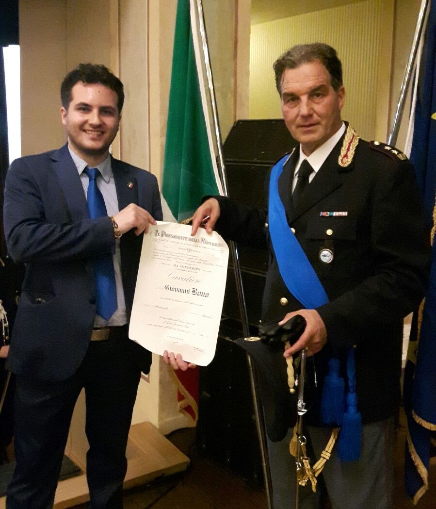 Giovanni Bono cavaliere della Repubblica Italiana