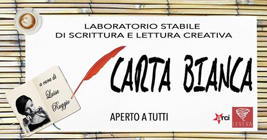 “Carta bianca”, laboratorio di scrittura con Luisa Ruggio