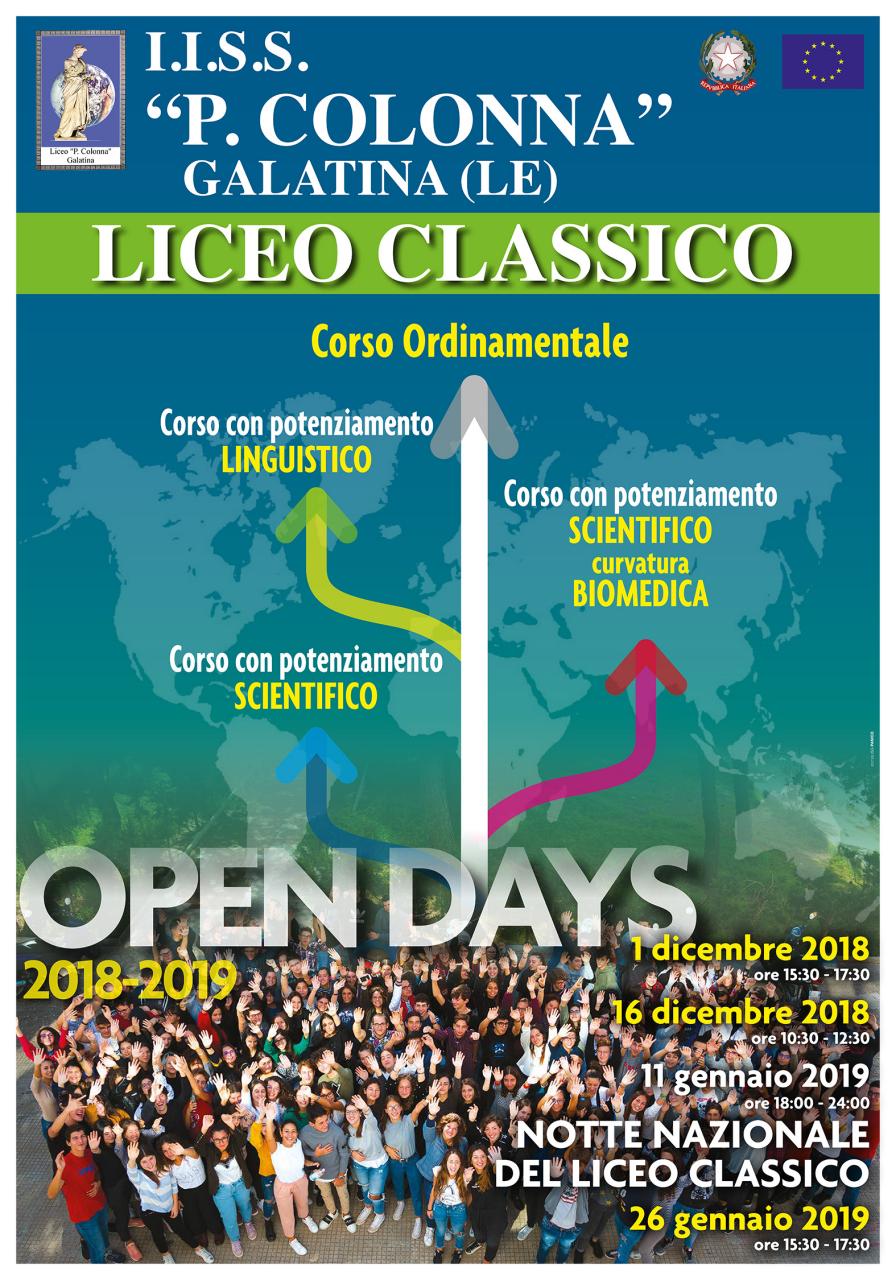 Il primo Open day del "Colonna" Il primo Open day del "Colonna"