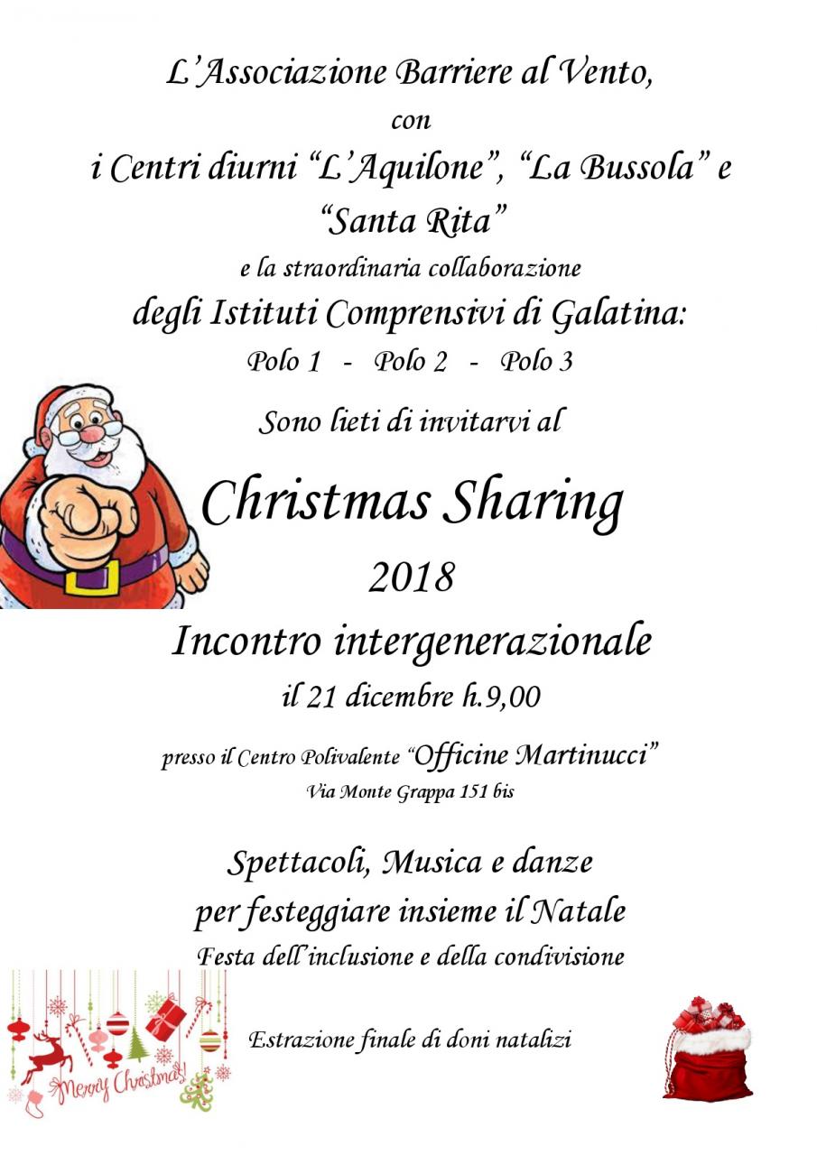 Il  "Christmas Sharing" 2018 nel ricordo di Raffaello Murrone