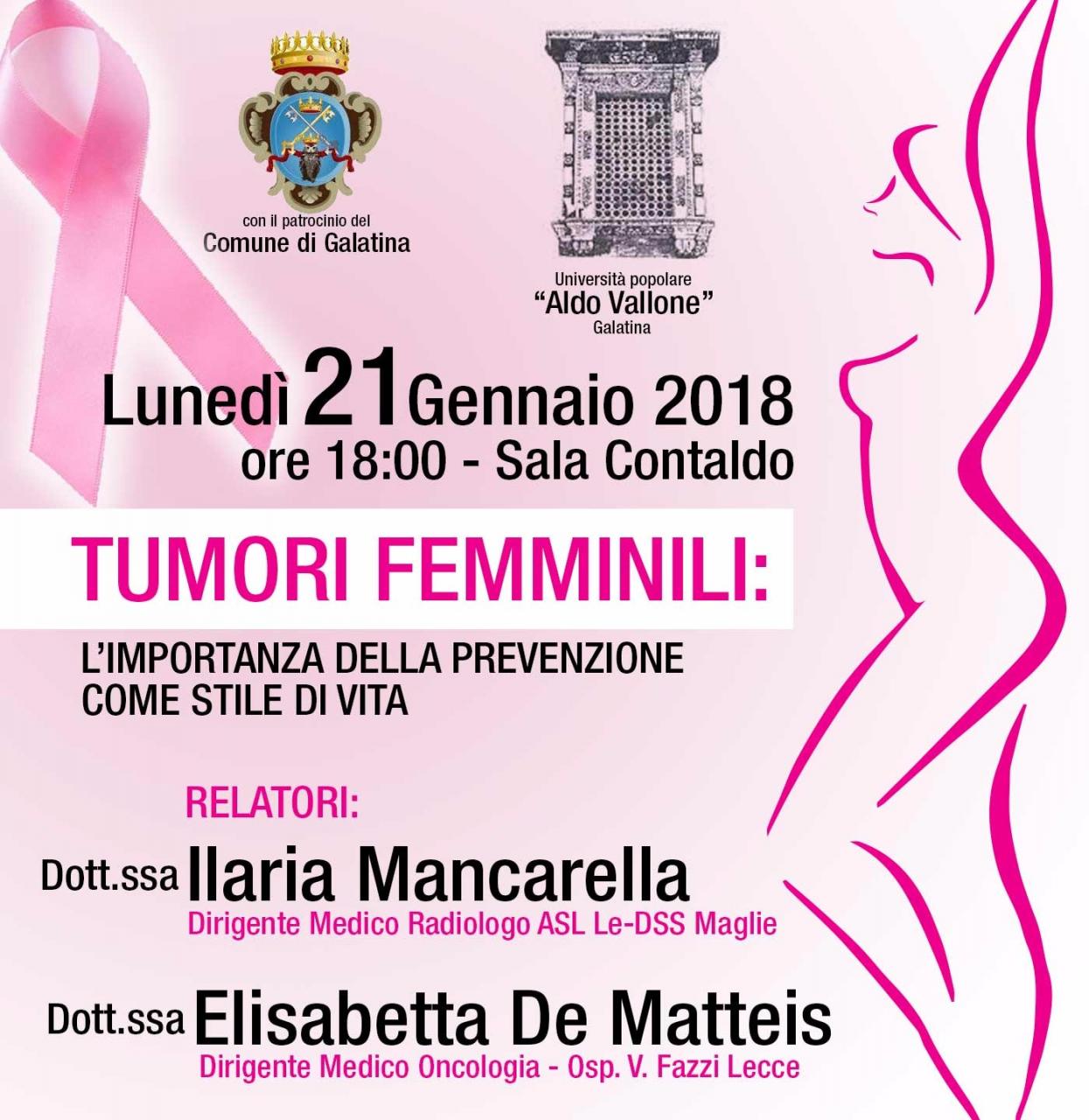 “Tumori femminili: l’importanza della prevenzione come stile di vita”