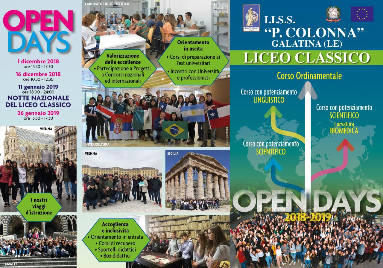L'open day del Liceo Colonna