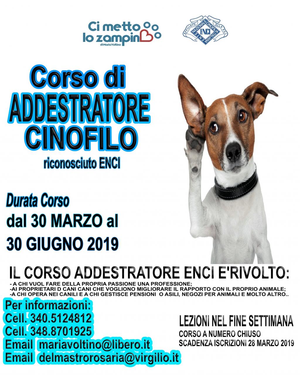 A Galatina il Primo Corso per Addestratori Cinofili 