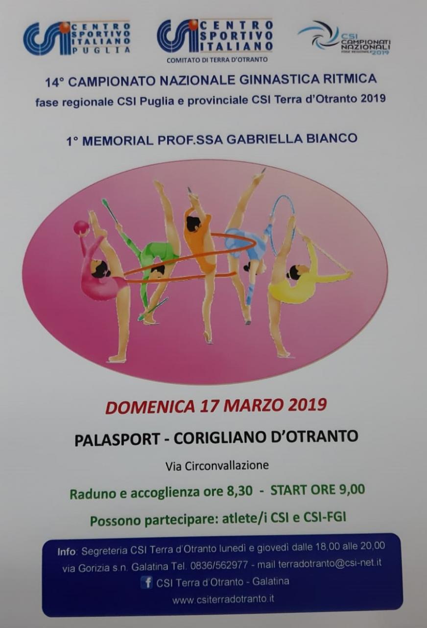 A Corigliano la festa regionale Csi di ginnastica ritmica dedicata a Gabriella Bianco