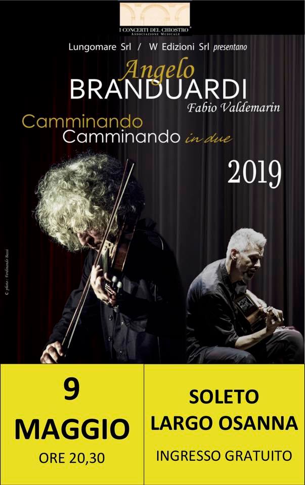 “Camminando Camminando in due”, Branduardi a Soleto “Camminando Camminando in due”, Branduardi a Soleto