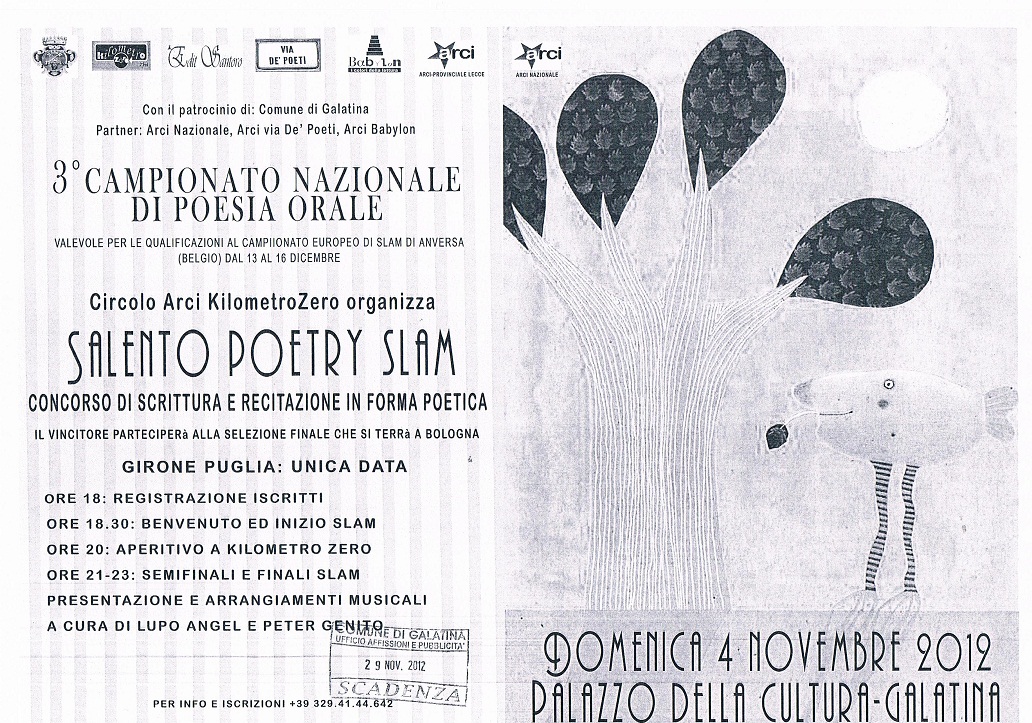 Campionato di poesia orale, il 4 a Galatina Campionato di poesia orale, il 4 a Galatina
