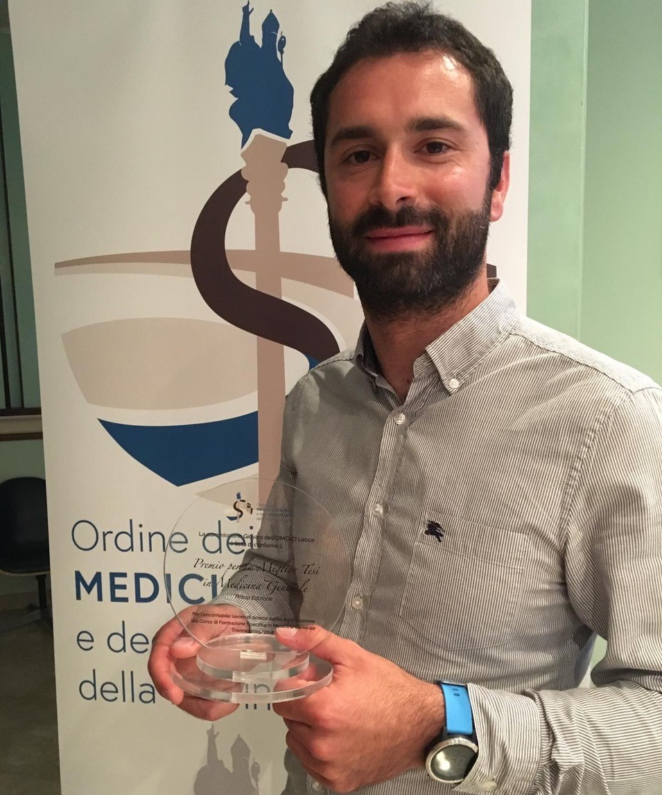 A Giulio Martina il Premio per la Miglior Tesi in Medicina Generale dell'Ordine dei Medici di Lecce