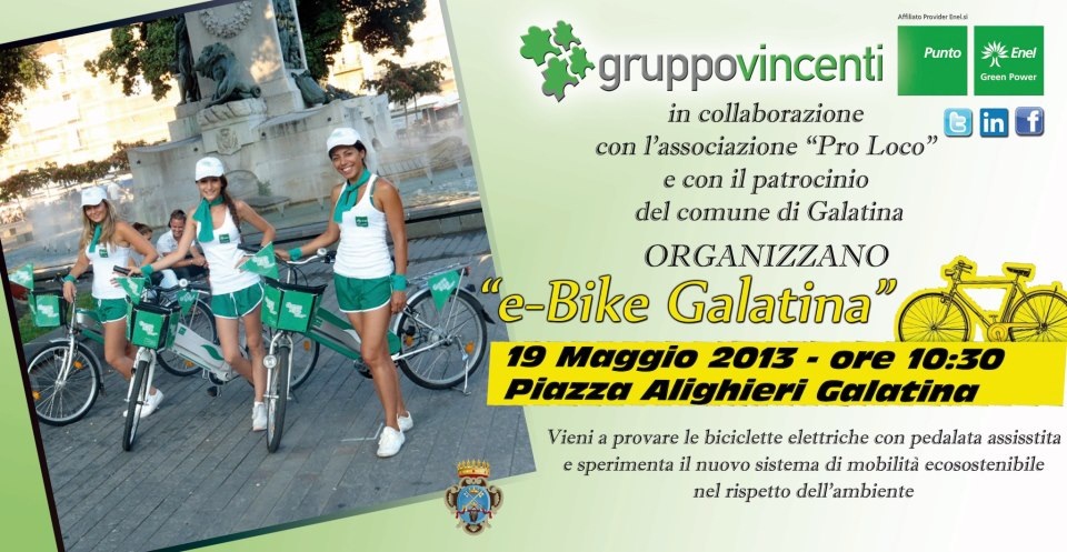 'E-Bike Galatina', il 19 tutti in bici a pedalata assistita 'E-Bike Galatina', il 19 tutti in bici a pedalata assistita