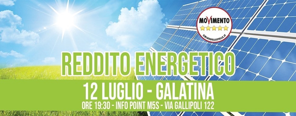 "Reddito energetico. L'energia del sole a disposizione dei cittadini" "Reddito energetico. L'energia del sole a disposizione dei cittadini"