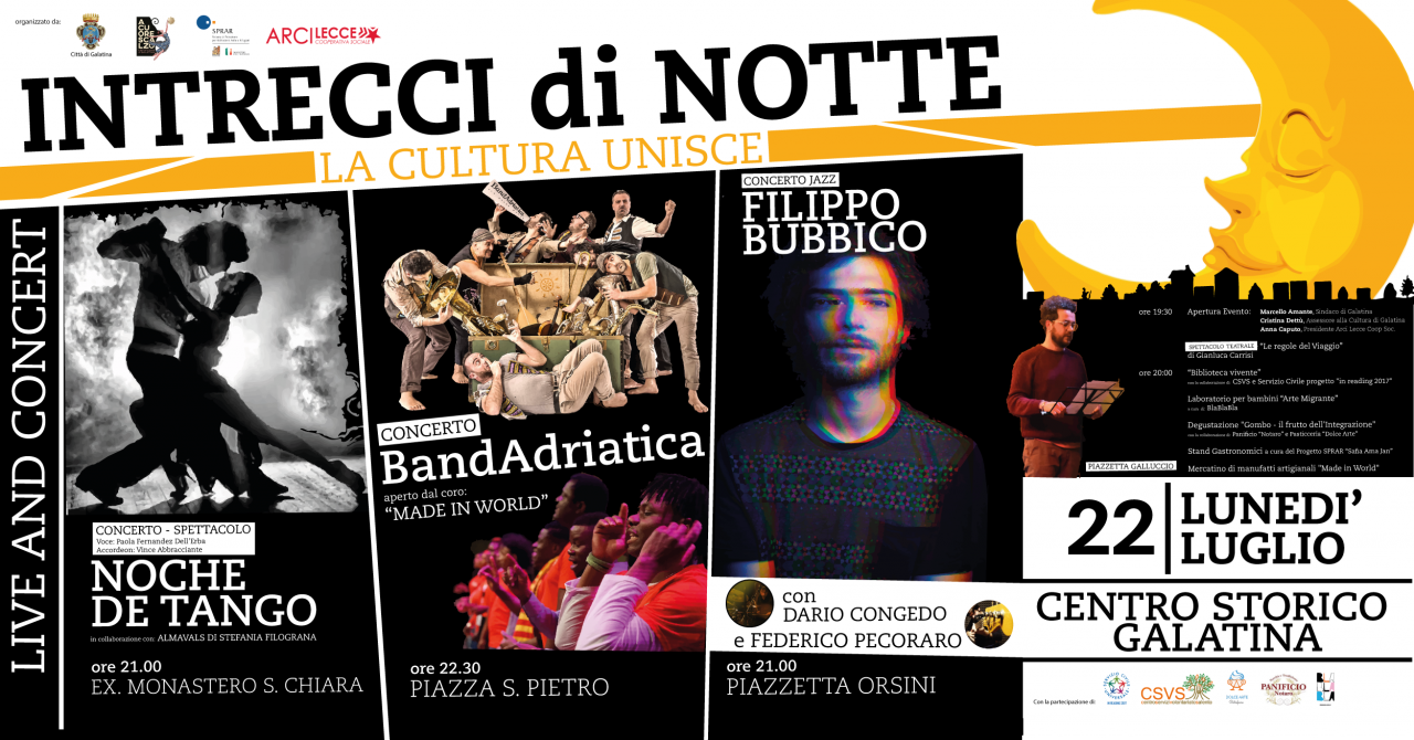 A Galatina &quot;Intrecci di notte – La cultura unisce&quot;