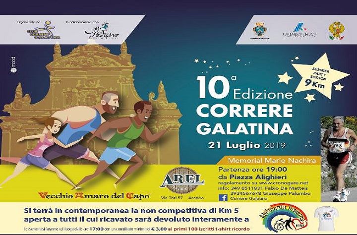 &quot;Diverse abilità&quot; in gara per la decima edizione (la prima serale) della &quot;Correre Galatina&quot;