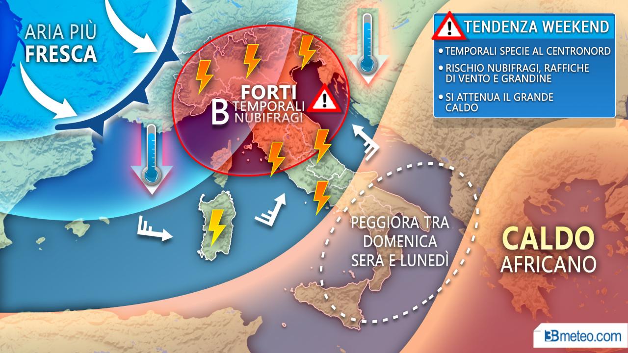 Nel weekend stop al grande caldo Nel weekend stop al grande caldo