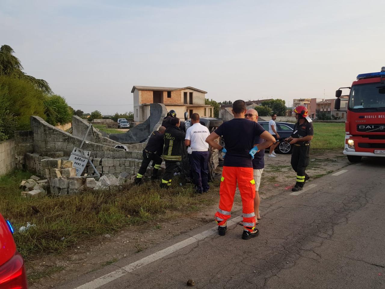 Pauroso incidente per fortuna senza feriti sulla Galatina-Noha