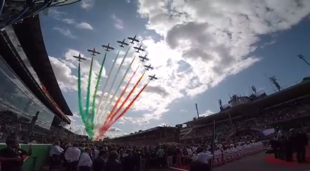 Le Frecce Tricolori sulla pista di Monza