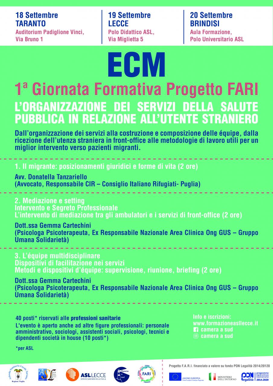 “L’organizzazione dei servizi della salute pubblica in relazione all’utente straniero"