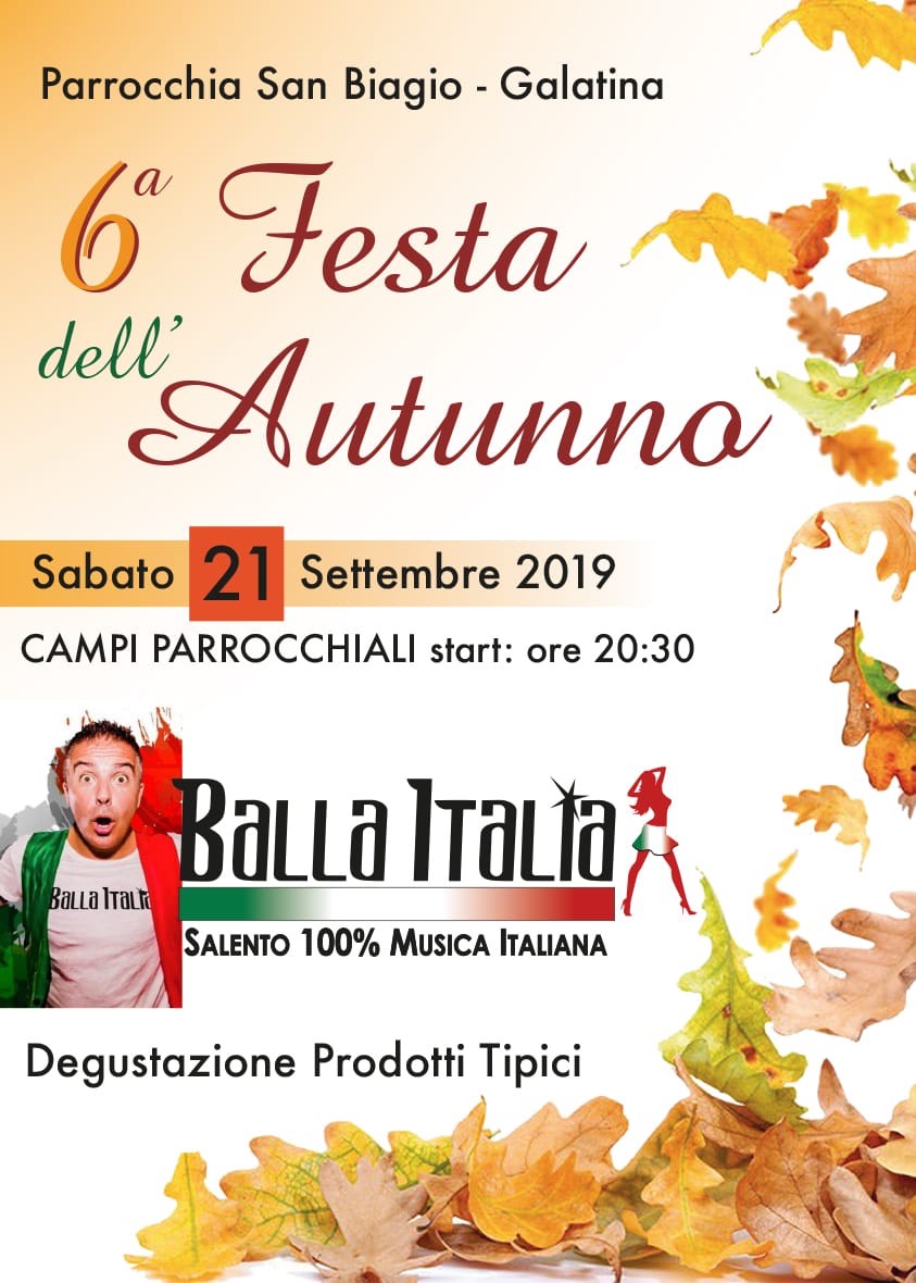In arrivo a Galatina la "Festa dell'Autunno" In arrivo a Galatina la "Festa dell'Autunno"